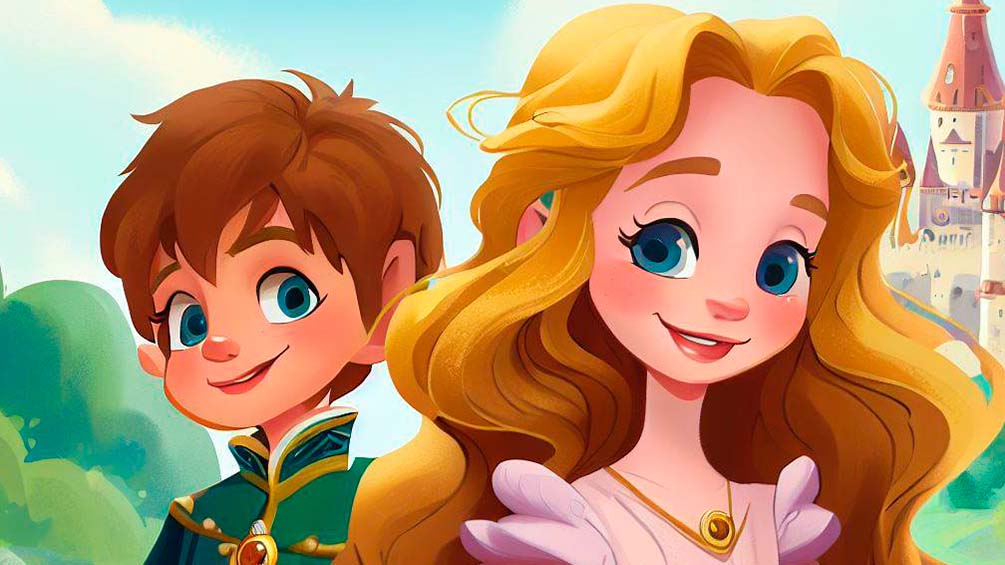 La princesa Aurora y el príncipe Felipe felices gobernando el reino